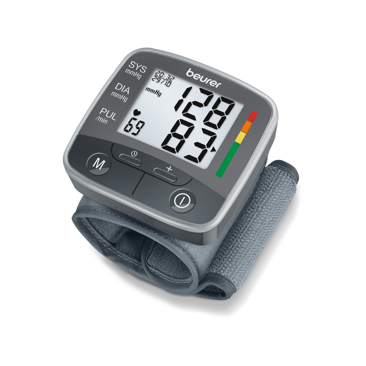 Monitor de presión arterial baumanómetro digital de muñeca con detector de arritmias BC32 Marca Beurer