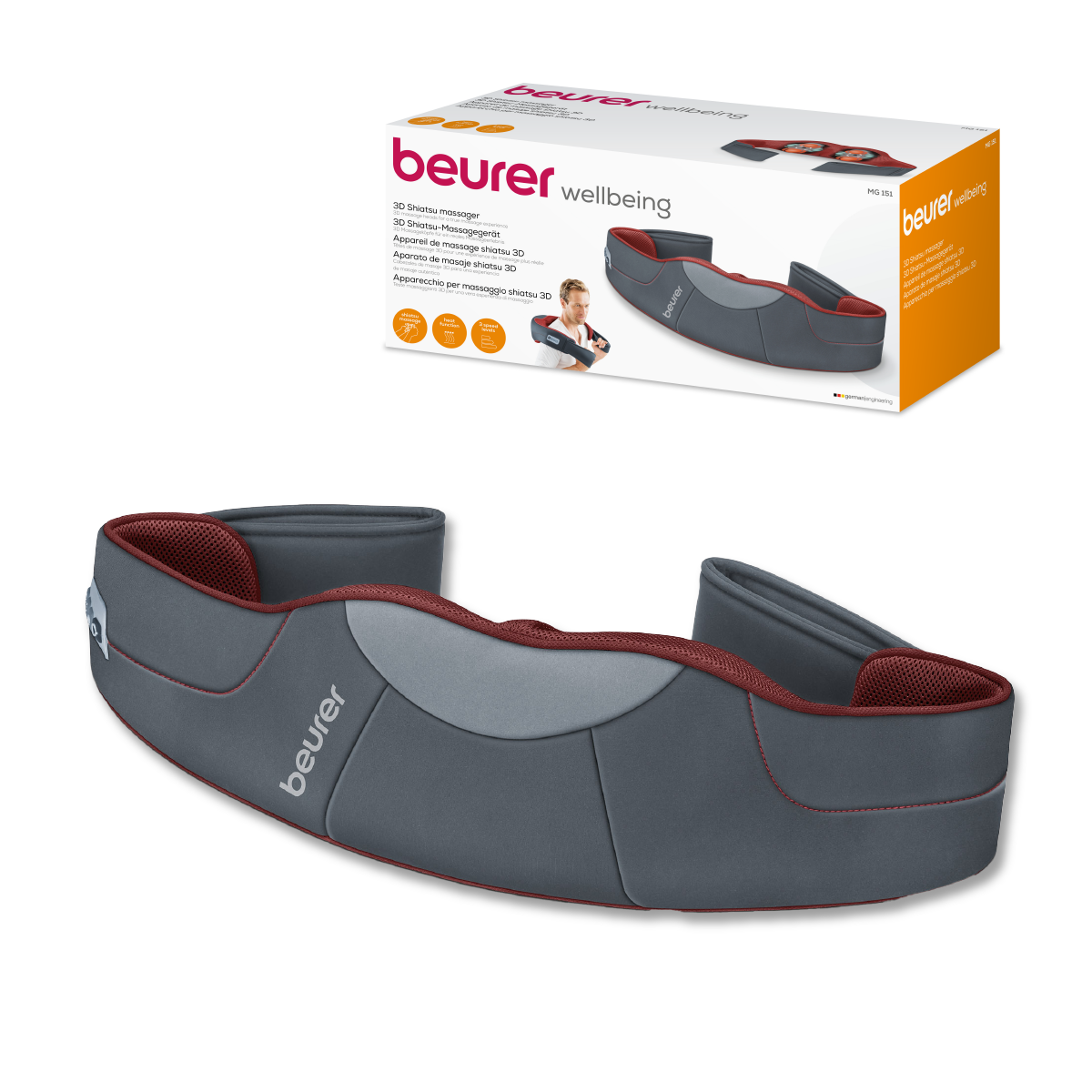 Masajeador Shiatsu de Cuello y Espalda con Niveles de Intensidad y