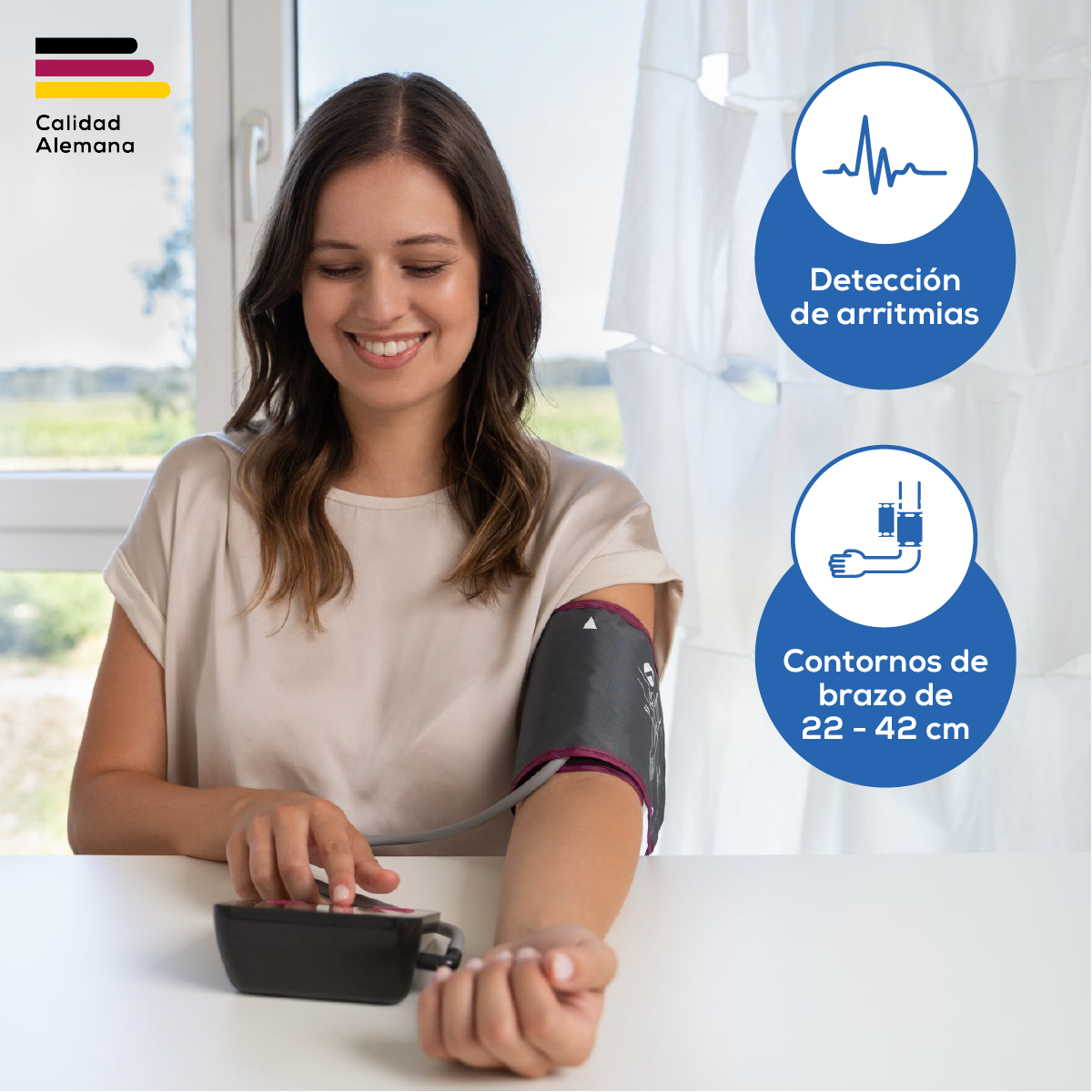 Monitor de presión arterial baumanómetro digital de brazo con detector de arritmias BM27SBF Marca Beurer