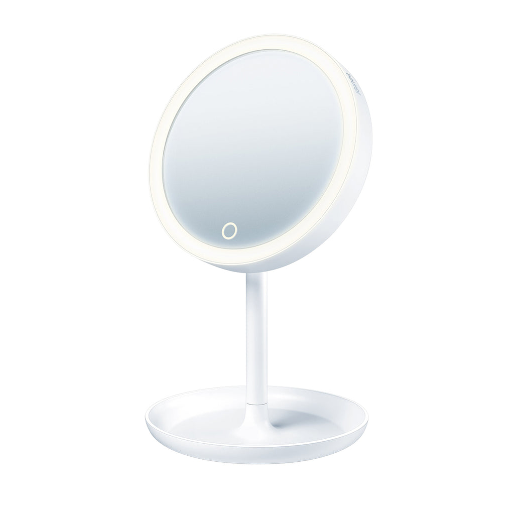 Espejo con Luz LED y Sensor Touch para Maquillarse, Incluye Espejo Magnético Extra de 5 Aumentos / BS45 Marca beurer®