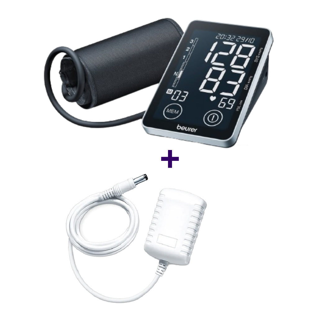 Monitor de presión arterial baumanómetro digital de brazo BM58 + adaptador de corriente Marca beurer®