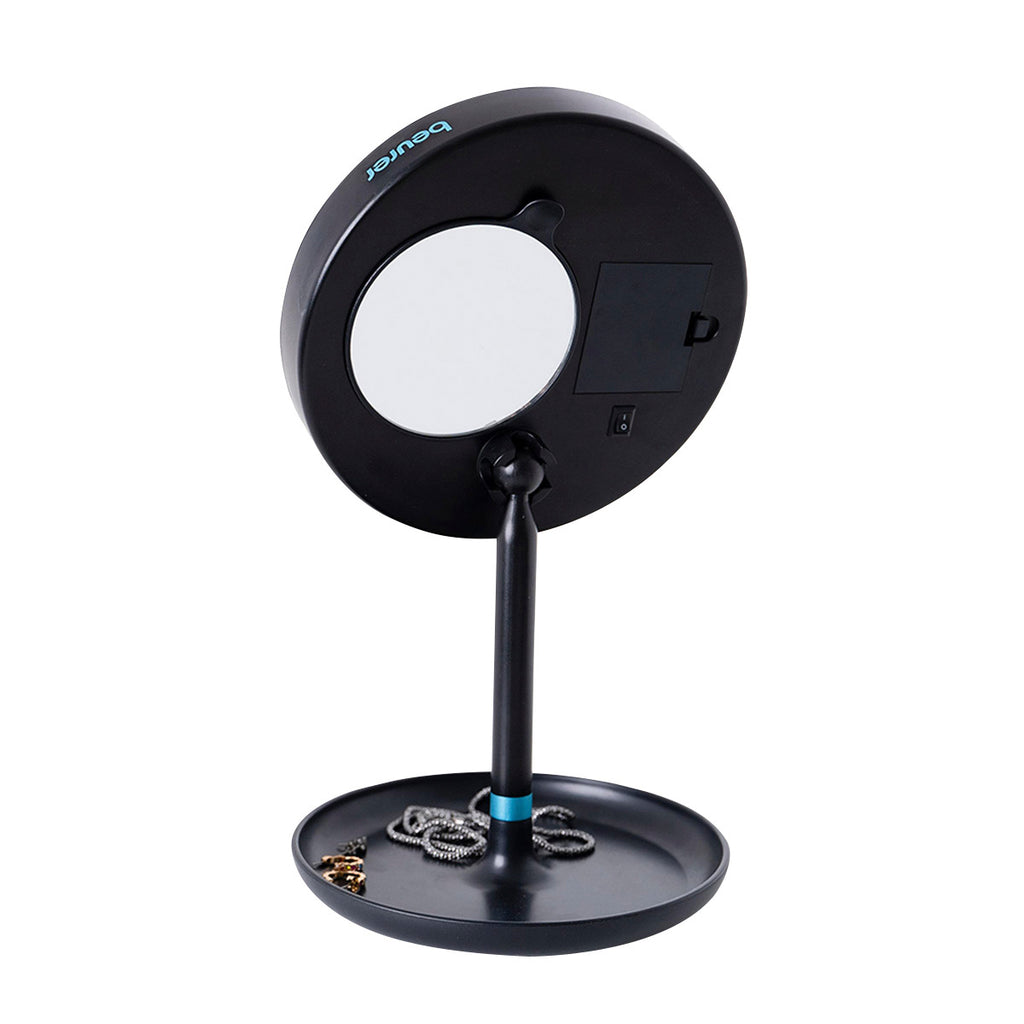 Espejo con Luz LED y Sensor Touch para Maquillarse, Incluye Espejo Magnético Extra de 5 Aumentos / BS45BF23 - Marca beurer®