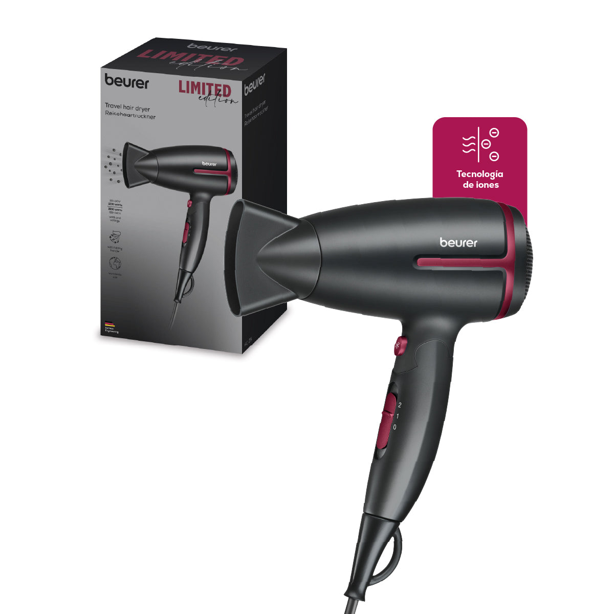 Secadora de Cabello HC25 Limited Edition Cherry | Marca Beurer