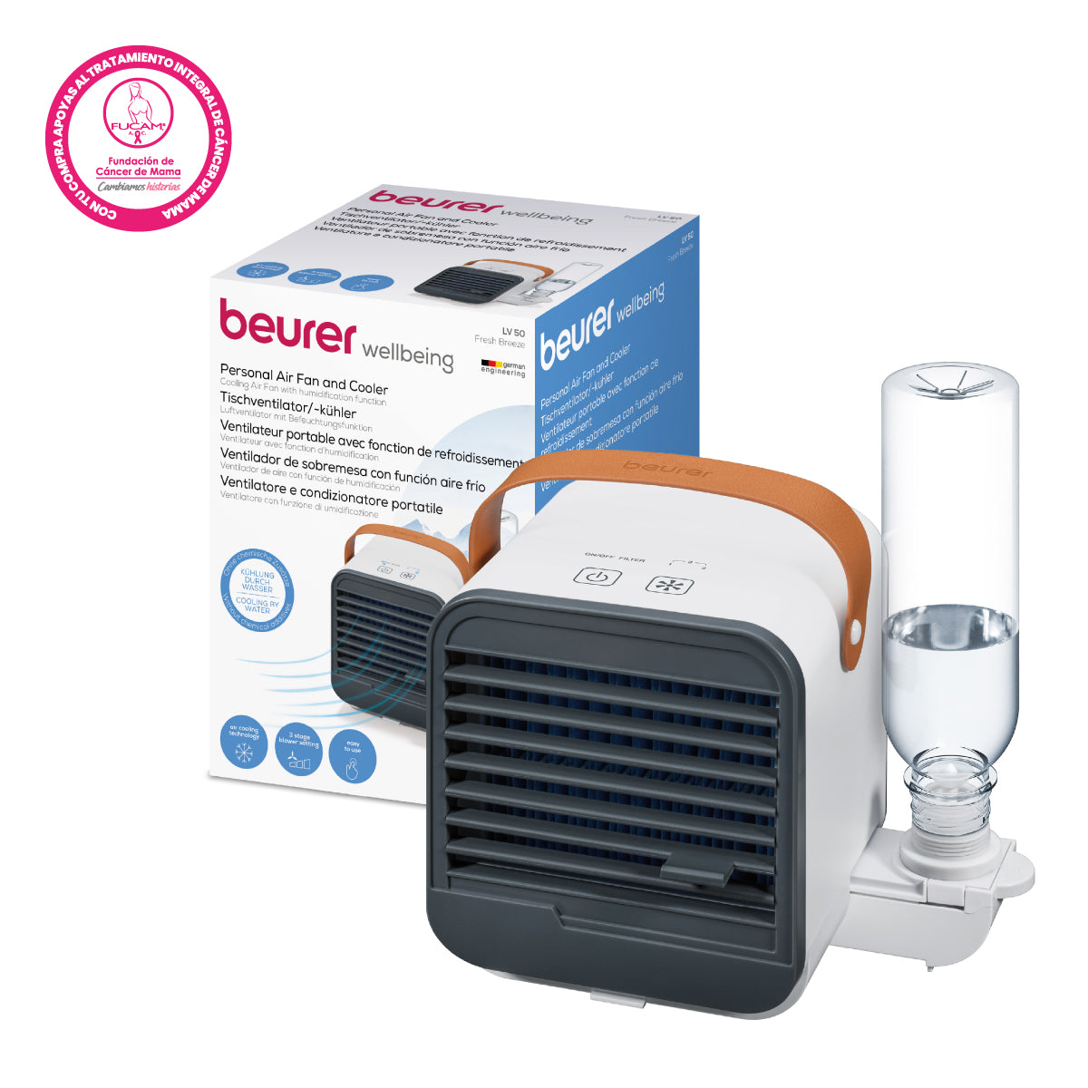 Enfriador y ventilador de Aire Portátil USB / Mini Aire Acondicionado LV50 Marca beurer®