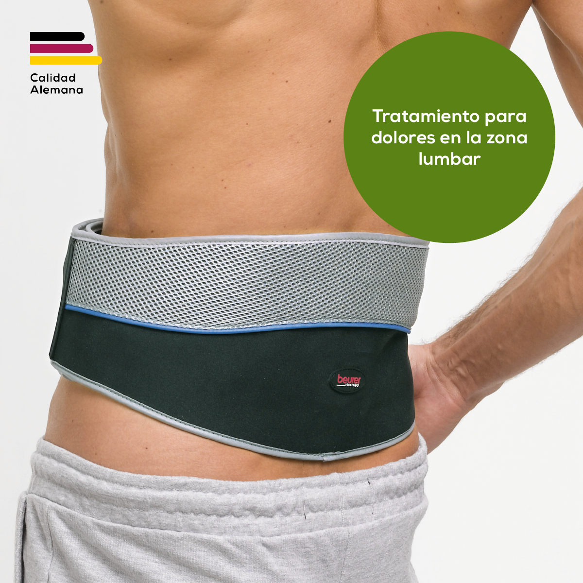 Cinturón de electroestimulación lumbar con 4 programas y electrodos integrados – EM38 Marca Beurer