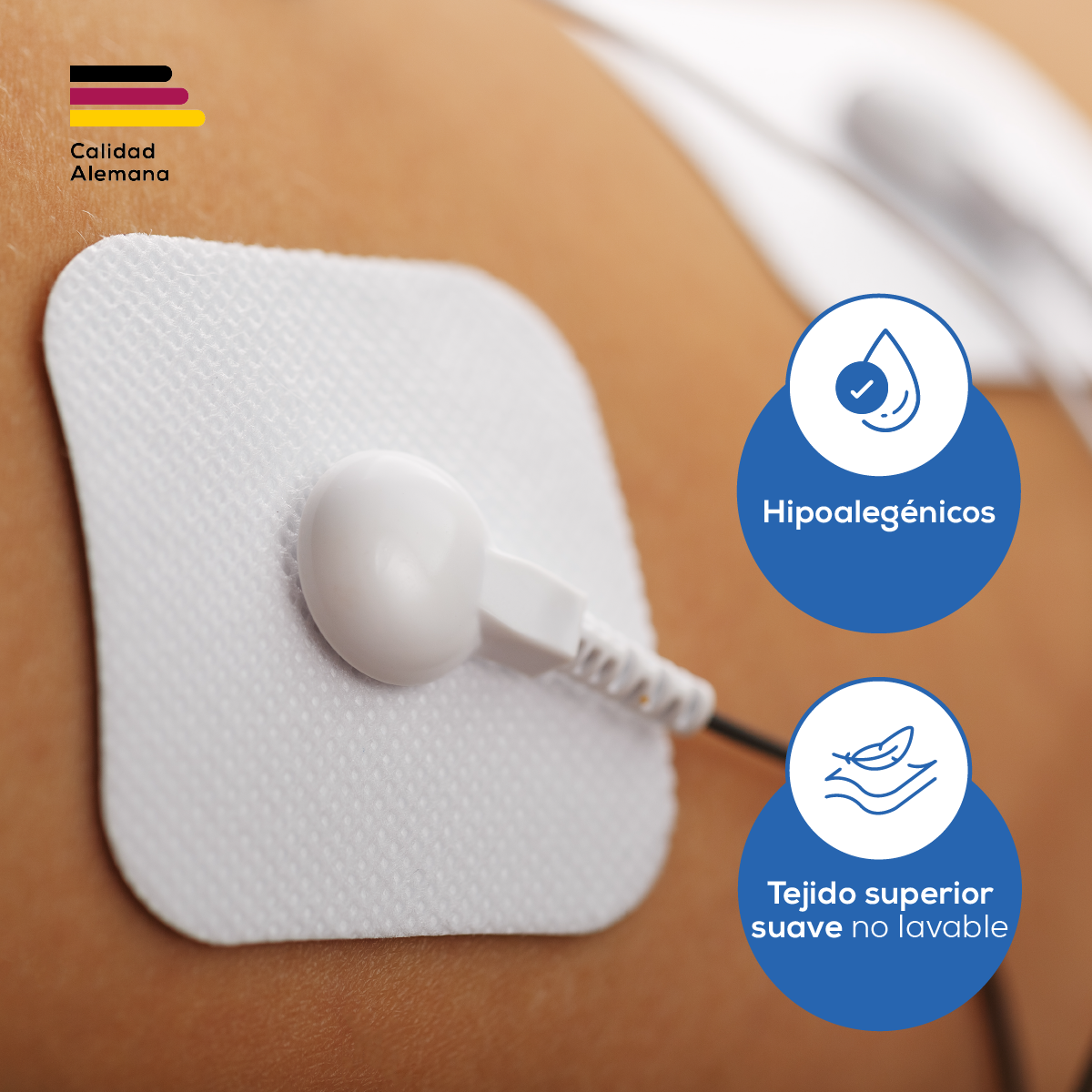 Parches de Electrodos TENS / EMS , Tamaño Chico, 4 Piezas, Gel Autoadherible / Parches SN-4848 Marca beurer®