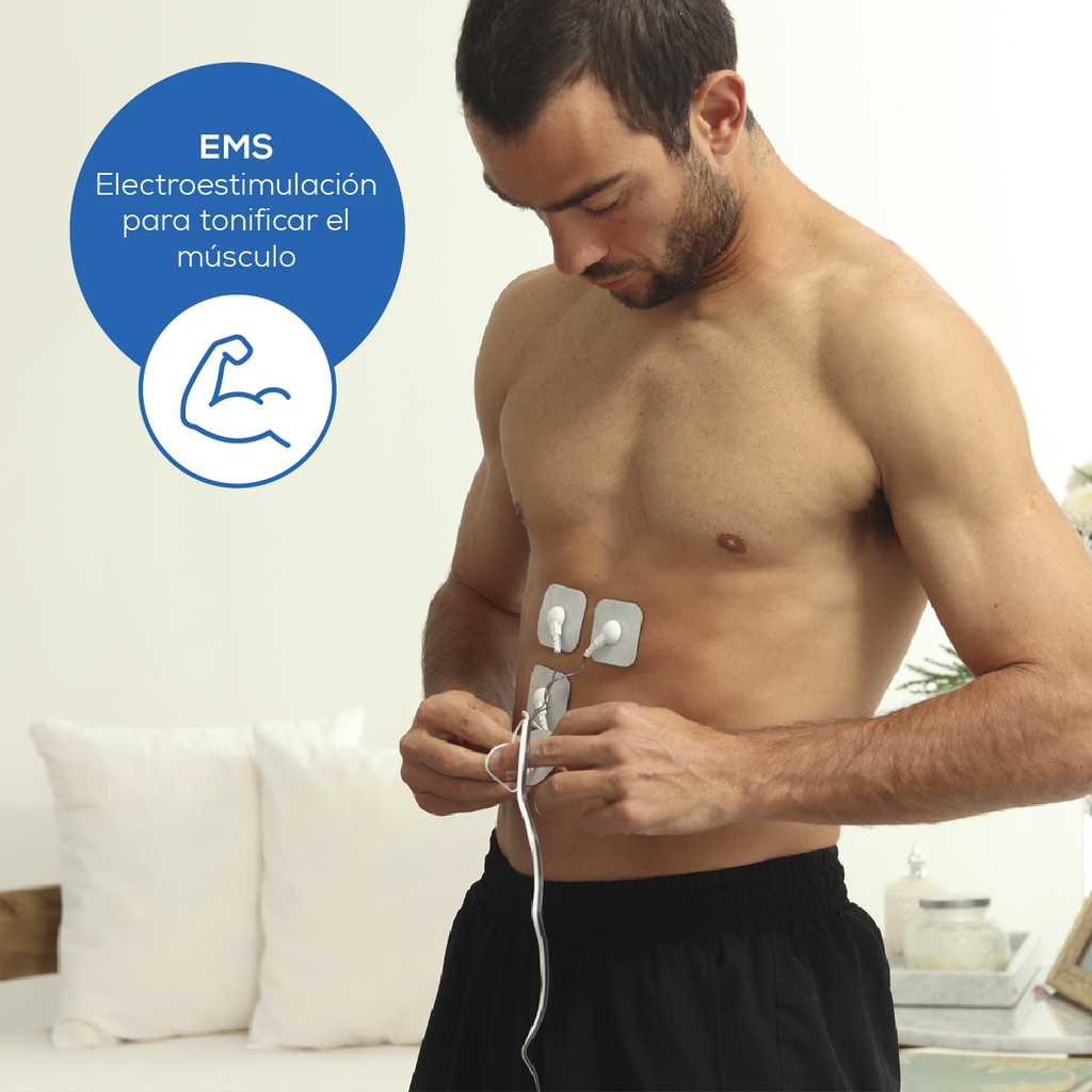 Electroestimulador Digital TENS/EMS para Electroterapia Muscular con 4 Canales Separados y Ajustables con 8 Electrodos Autoadhesivos / EM80 Marca Beurer