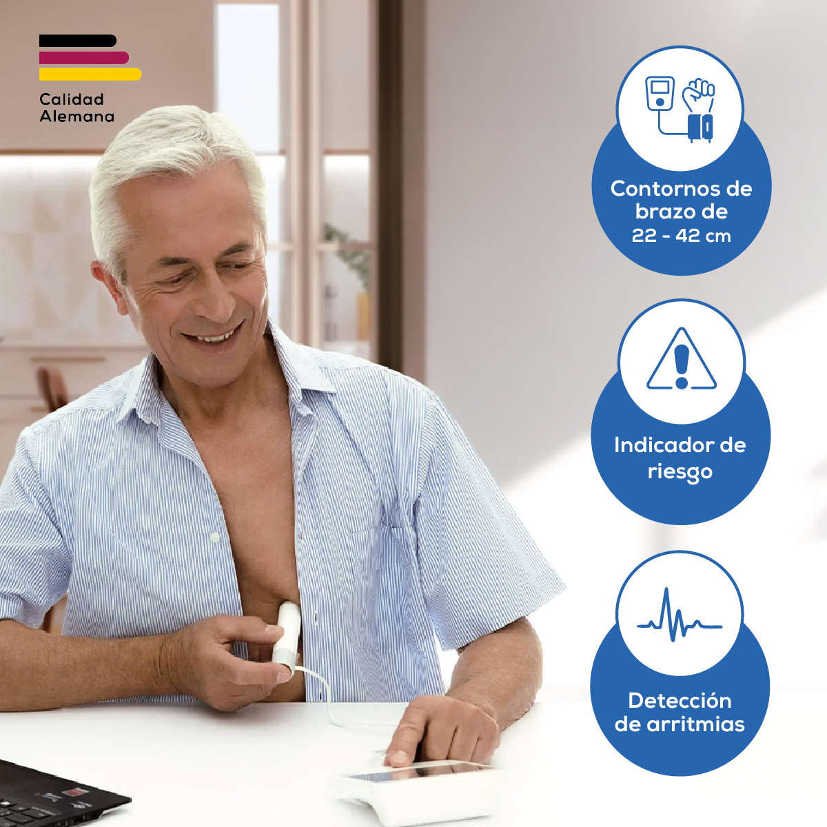 Baumanómetro digital de brazo con función de electrocardiograma y bluetooth BM95 - Marca Beurer