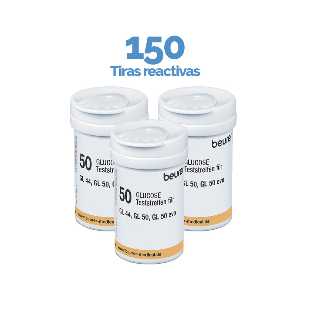 150 Tiras reactivas para utilizar con los medidores de glucemia GL 44, GL 50 y GL 50 (4482391834764)