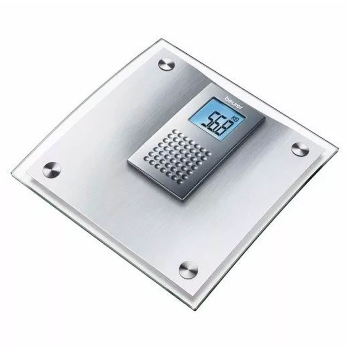 Báscula de diagnóstico, gran pantalla LCD azul, aluminio curvado de alta duración,  diseño vanguardista (1191194591279)