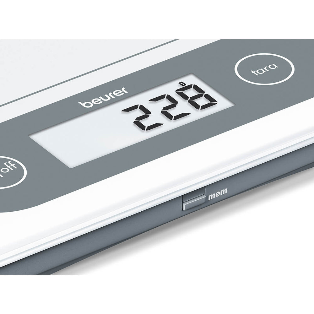 Balanza de cocina digital, capacidad de 20 kg., botones de sensor, superficie de pesaje extra-grande (1182763450415)